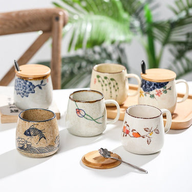Underglaze Ceramic Handmade Pottery Mugs - Casatrail.com
